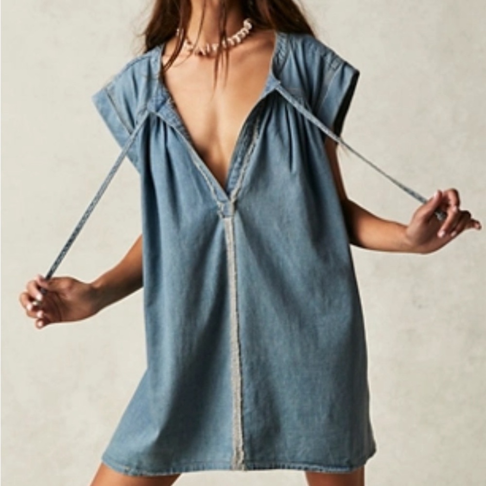 Free People Denim tunic/dress XS